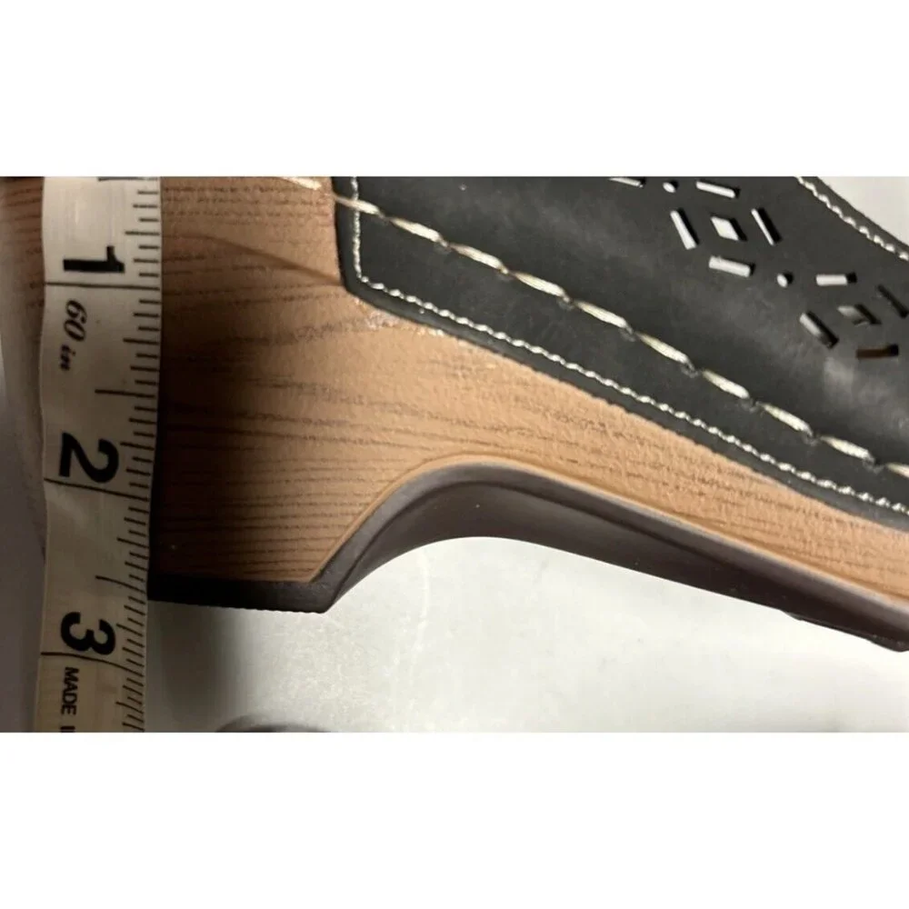 Patrizia By Spring Step Women’s Black Shantay Sandals Cut Out Design 36 5.5 6 - Picture 7 of 8